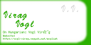 virag vogl business card